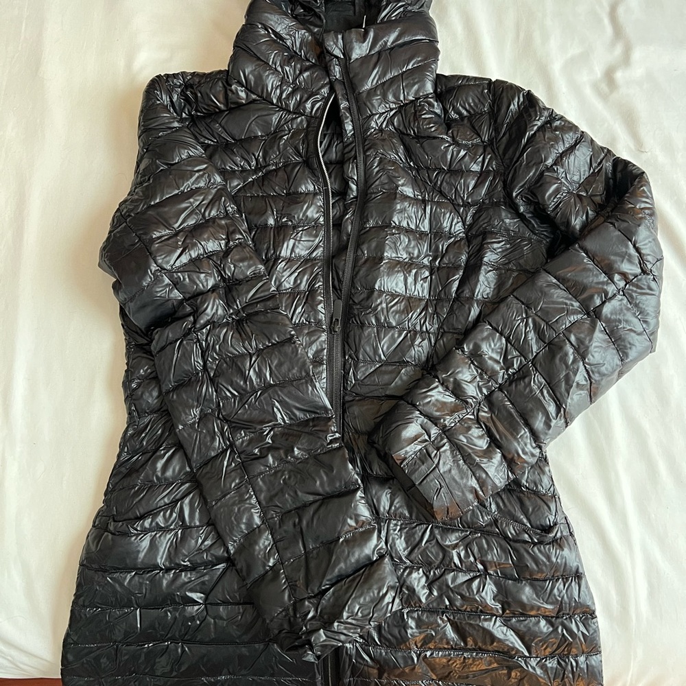Lulu lemon pack it down long jacket shiny black